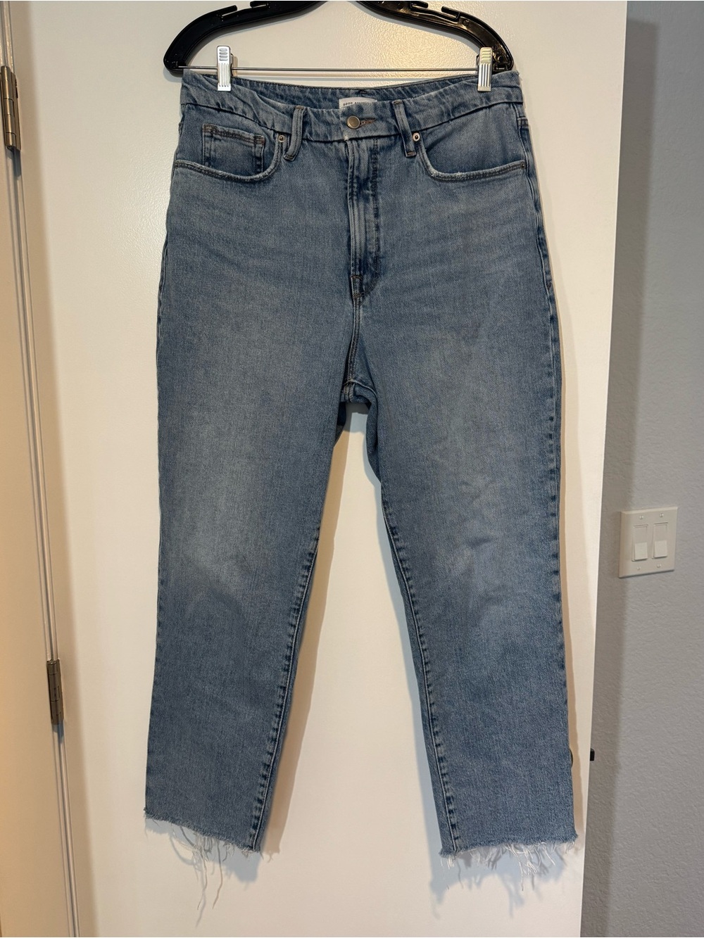 Good American Good Boy Crop Straight Jeans - Indigo766 - Size 10 / 30